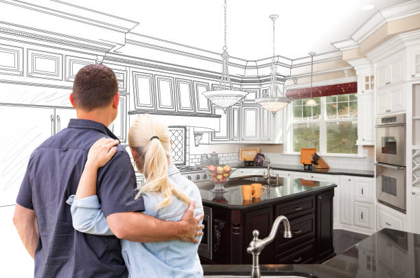 Custom kitchen cabinets installed in a Riva home